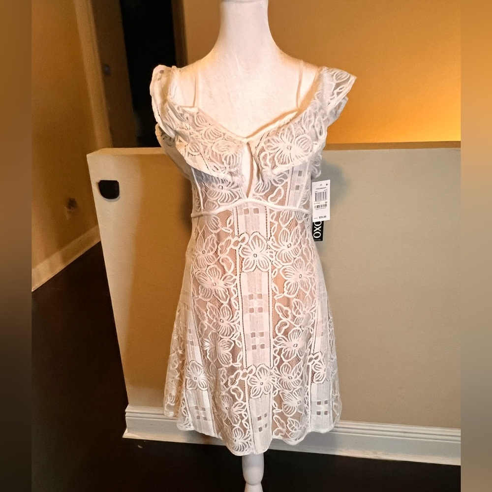 NWT off the shoulder White Lace Dress